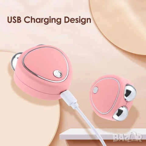 Мини уред за масаж EMS микроток и лифтинг ефект на лицето, био лифтинг, снимка 3 - Козметични уреди - 52070654