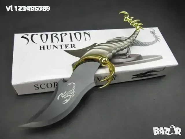 Колекционерски нож с форма и дизайн на Скорпион+стойка, снимка 2 - Колекции - 50805117