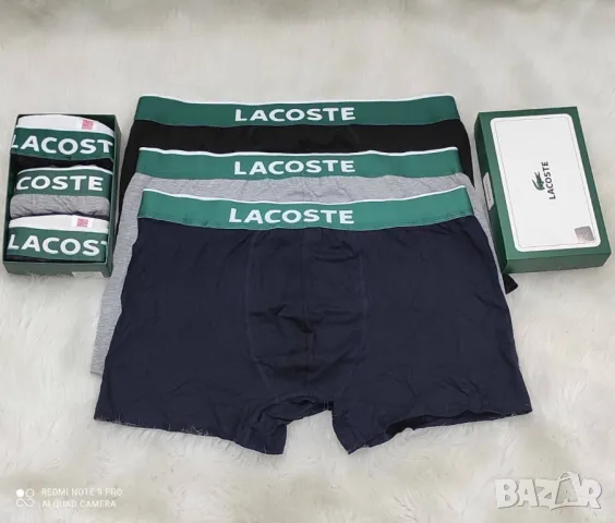 Боксери 3 чифта+кутия на марката
tommy hilfiger lacoste versace Hugo boss calvin klein DSQUARED2 , снимка 3 - Бельо - 48576729