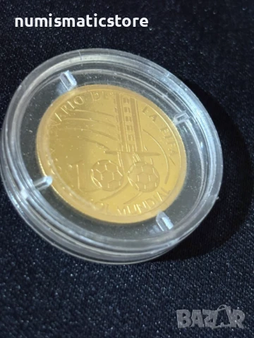 Уругвай 2004 - 5000 песос - 100-годишнина на ФИФА , Футбол - Златна монета, снимка 6 - Нумизматика и бонистика - 51239744