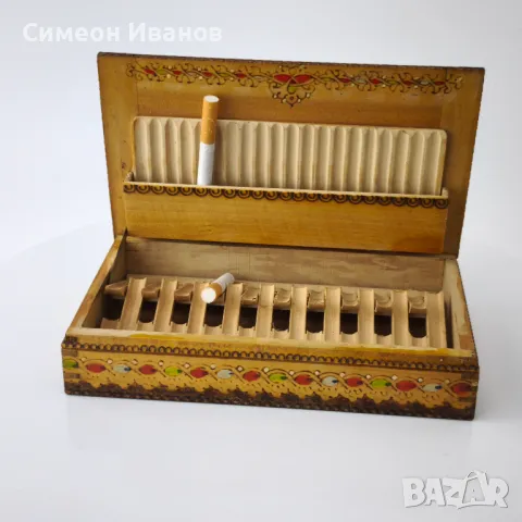 Стара дървена кутия за цигари #5895, снимка 1