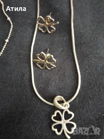 сребърни бижута, снимка 4 - Колиета, медальони, синджири - 50149912