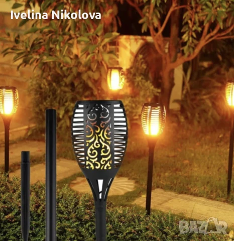 Соларна лампа тип пламък – комплект от 6 бр., снимка 9 - Други - 51385449