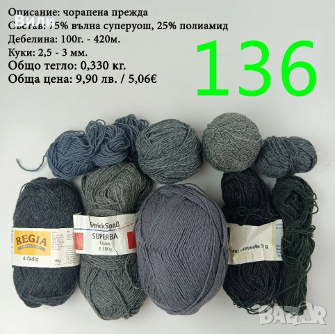 Евтини прежди в малки количества - нови и остатъци, снимка 3 - Други - 52042357