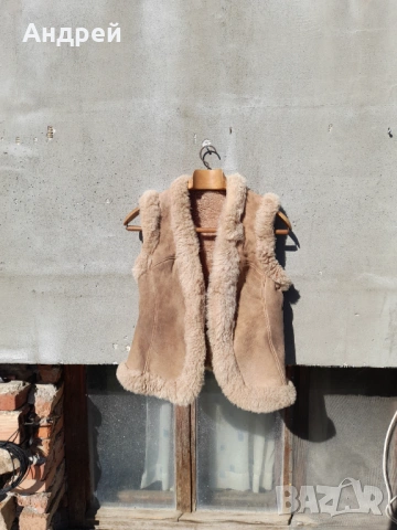 Стар Дамски кожен елек от естествена кожа