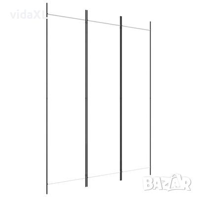 vidaXL Параван за стая, 3 панела, бял, 150x200 см, текстил（SKU:350178, снимка 1 - Паравани - 46088596