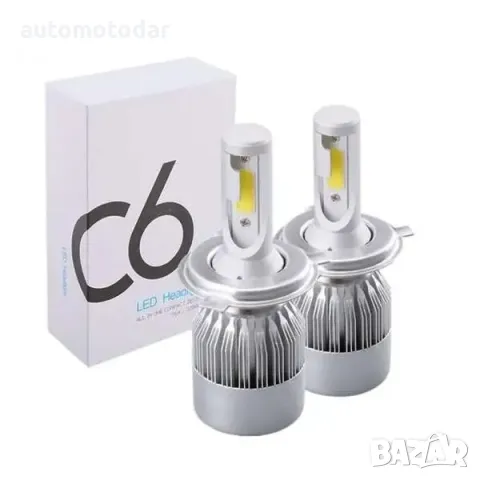 LED крушки за фарове C6 H4 за къси и дълги, снимка 3 - Аксесоари и консумативи - 35455931