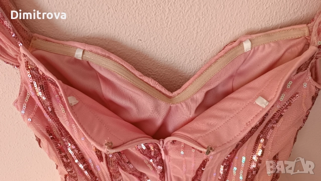 Елегантна бална рокля в розово, снимка 7 - Рокли - 51701394