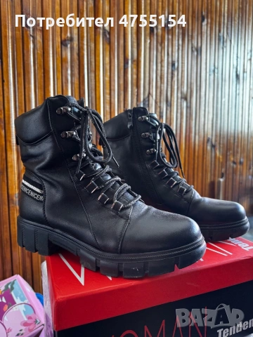 Дамски черни боти , снимка 5 - Дамски боти - 53711865