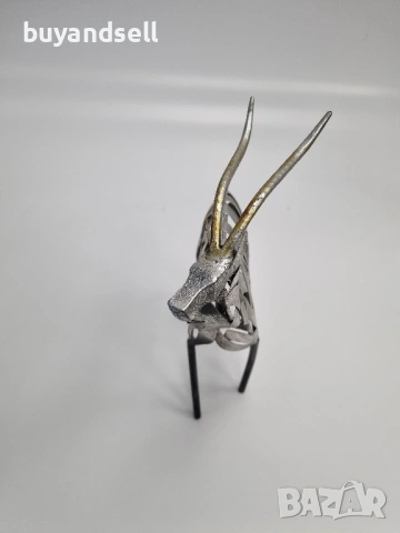 Метална скулптура Антилопа, снимка 5 - Колекции - 54038591