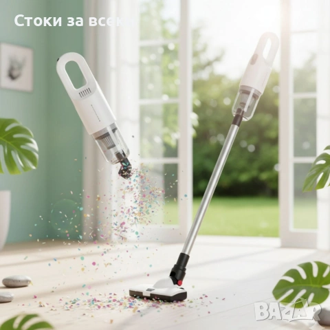Висококачествена безжична прахосмукачка Tilihome Cordless Vacuum Cleaner, снимка 4 - Прахосмукачки - 53226010