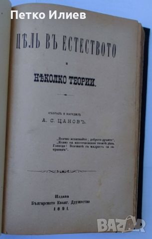 Книга "Цель в естеството и няколко теории", 1891 г, снимка 3 - Художествена литература - 46679278