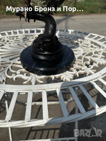 Внушителна бронзова скулптура "Орел Рибар с улов" – GLORENZO, 56 см, 6.6 кг, снимка 5 - Антикварни и старинни предмети - 53982255