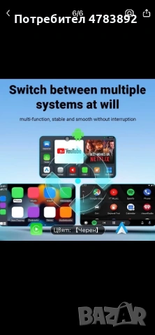 Андроид 12.0 Tv Box с безжичен CarPlay и Android Auto, снимка 3 - Навигация за кола - 54230232