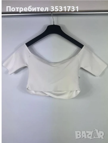 Elisabetha Franchi къса бяла блуза , снимка 6 - Блузи с дълъг ръкав и пуловери - 50876342