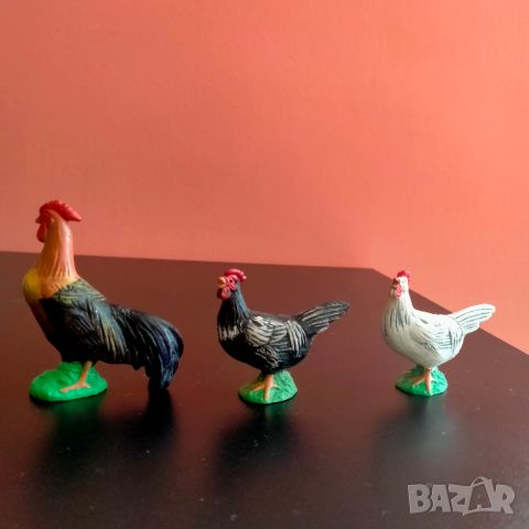 Колекционерска фигурка Schleich Rooster Chicken 1983 13014, 13011, 13018, снимка 2 - Колекции - 45933163