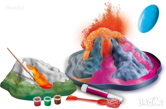 Научна игрова лаборатория Clementoni - Вулкани и супер изригвания, Научни експерименти , снимка 2 - Образователни игри - 53999334