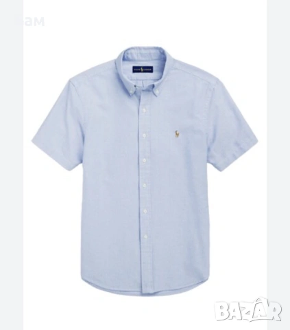 Оригинална мъжка риза с къс ръкав Polo Ralph Lauren "Oxford" Shirt размер М,може да стане и за Л