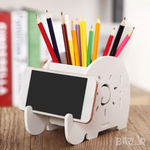 Поставка за съхранение на училищни и офис консумативи – Органайзер с държач за химикалки и телефон в, снимка 5 - Други стоки за дома - 51063088