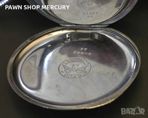 Продавам Pocket Watch LONGINES Open Face  Case Steel 50mm , снимка 4 - Джобни - 53840585