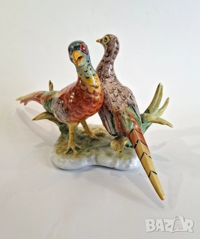 Порцеланова фигурка на фазани -  Porfin, Румъния, снимка 3 - Статуетки - 53840831