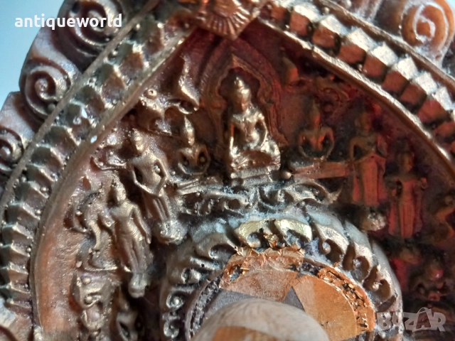 Стара БУДИСТКА Статуетка ,Фигура , МОНАХ , Буда, снимка 7 - Антикварни и старинни предмети - 51698180