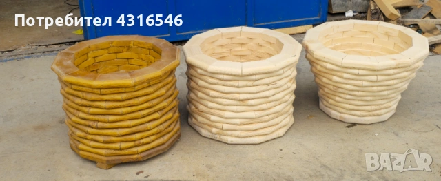 Дървени кашпи, снимка 3 - Саксии и кашпи - 54025204