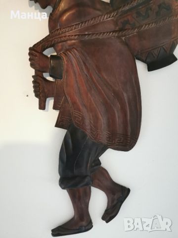 Перуанска дървена фигура, снимка 4 - Декорация за дома - 45725223