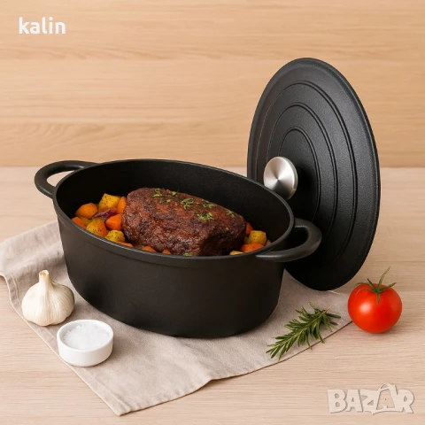 Чугунен бретер KITCHEN CLUB с емайлирано покритие – 4 литра