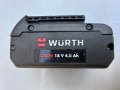 Оригинална батерия Wurth 18волта 4.0ампера с индикация