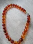 Класически стар  кехлибар огърлица гердан  бижу бижута , снимка 3