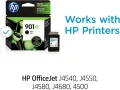 Касета HP 901XL Black High-yield Ink Cartridge | Works with HP OfficeJet J4500, J4680, 4500 Series, снимка 3