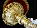 Бронзов свещник,троен свещник,барок 2.8 кг., снимка 4