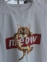 Бяла тениска с коте и надпис “Meow”, снимка 2