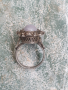 Стар сребърен пръстен с Ахат, снимка 2