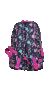 Черна ученическа раница за момичета с цветя и розови ципове, снимка 1 - Раници - 45684045