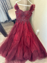Бална червена рокля , снимка 3