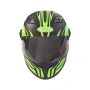 Детска Каска със слюда Racing, Черен/неон- Мат, снимка 4