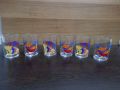 Ретро стъклени чаши с детски мотиви , снимка 1 - Антикварни и старинни предмети - 46011347