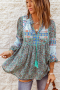 Дамска блуза с дълъг ръкав и ефектен принт, снимка 1 - Блузи с дълъг ръкав и пуловери - 44954019
