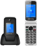 Мобилен телефон за възрастни с големи бутони, 3G флип, авариен бутон