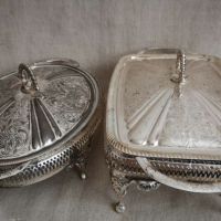 Комплект стари посребрени съдове, снимка 4 - Антикварни и старинни предмети - 45434042