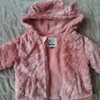 Пухено палтенце за бебе 68см, снимка 1 - Бебешки якета и елеци - 45753718