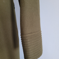 Дълго дамско палто ABACI в тъмно зелен цвят, снимка 6 - Палта, манта - 44953640