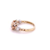 Златен дамски пръстен 2,15гр. размер:54 14кр. проба:585 модел:23676-3, снимка 3 - Пръстени - 45735252