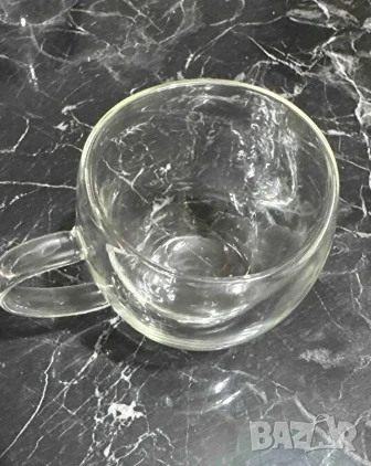Стъклена чаша за кафе с двойно дъно 200ml, снимка 1