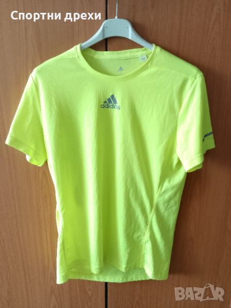 Жълта спортна тениска Adidas climalite (S) като нова 100 % полиестер, снимка 1