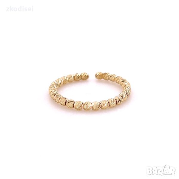 Златен дамски пръстен 1,05гр. размер:49 14кр. проба:585 модел:23705-2, снимка 1