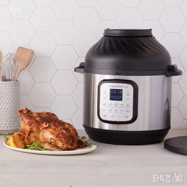 Комбиниран мултикукър с еър фрайър, Instant Pot, DUO CRISP & AIR FRYER, 8 литра, снимка 1