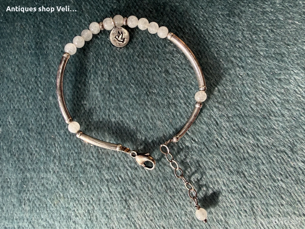 Сребърба гривна с планински кристал №7837, снимка 1